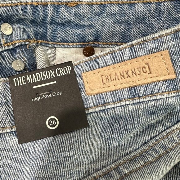 BLANK NYC Womens Size 28 The Madison ‘My Way’ Distressed Straight Leg Jeans NWT - Picture 7 of 7
